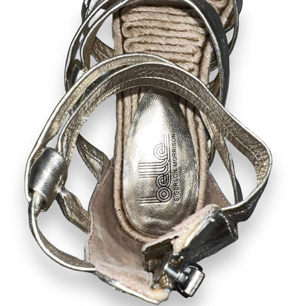 Belle Sigerson Morrison Strappy / Zip Sandals Gold‎ / Jute Women's 7.5B - Picture 9 of 10